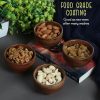 Set of 6 Acacia wood small bowls, 4 fl oz 3.25 * 2 inches