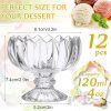 12 Pcs 4 oz Tulip Footed Small Dessert Cups