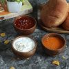 Set of 6 Acacia wood small bowls, 4 fl oz 3.25 * 2 inches